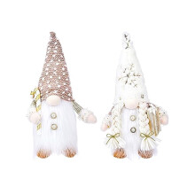 Set mit 2 Weihnachtswichteln, beleuchtete Weihnachtswichtel-Figuren, Elfen-Plüsch-Weihnachtsdekorati