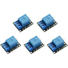 5 stuks 1-kanaals 5V-relaismodules voor Arduino, PIC, AVR, DSP en ARM-besturingskaarten