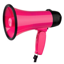Portable 25W Megaphone Speaker Small Bullhorn for Sports Events & Promotions Rose Red