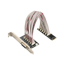M.2 auf 4 RS232 DB9 serielle Schnittstellen und 1 DB25 paralleler Druckeranschluss LPT1 Multi-Erweit