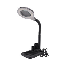 LED-Vergrößerungslampe 5x/10x mit Leuchttisch und Schreibtischlampe, Stehlampe, verstellbare Vergröß