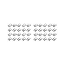 40 Stück LED-Lichtstreifen-Verbinder, 2-polig, transparent, lötfrei, keine dunklen Bereiche, 8 mm