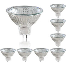 LED žiarovka GU5.3 50W, balenie 8 kusov, 12V halogénová reflektorová stmievateľná bodová žiarovka MR16, teplá biela