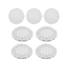100 Stück Spitzendeckchen aus Papier, 11,4 cm Durchmesser, dekorative runde Platzsets, Untersetzer f