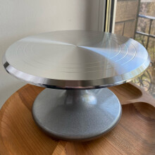 25Cm 10 Inch Alloy Cake Turntable Cake Stand Platform Round Rotating Revolving Cake Tools Cake Table Turntable Rotating