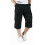 (2XL, Khaki) Herre stretch cargo shorts, elastisk midje, 7/8 lengde 1