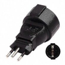 Swiss 3-Pin Round Male to Female Power Adapter, 16A 250V EU Standard-Compatible Supply Cord