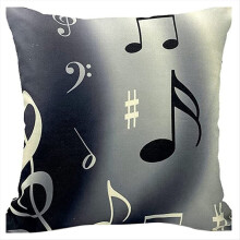 Dekokissenbezug mit Musiknoten-Motiv, New-Living-Serie