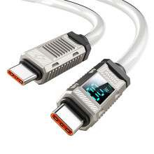 2m Type C to Type C Cable 100W Display Mechanical Data Cable Fast Charging USB C to USB C Cable for  for  B