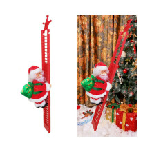 Elektrische Weihnachtskletterleiter mit Weihnachtsmann, Musikfigur, Partydekoration
