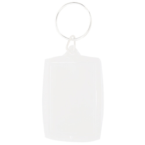 10pcs Transparent Blank Insert Photo Picture Frame Key Ring Split keychain