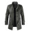 (L, ARMY) Men Leather Coat Winter Long Leather Coat 1