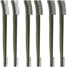 6pcs Small Wire Brush Double-ended Brass Brush Stainless Steel Wire Brush for Cleaning