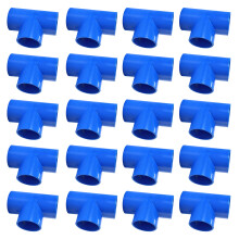 Connecteur de tuyau en PVC T, 20 pièces, pour meubles de-Bleu