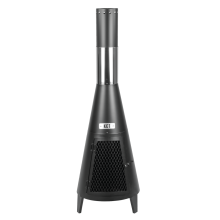 KCT Contemporary Chiminea - Outdoor Fire Pit with Chimney and Poker