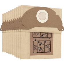 Vacuum Cleaner Bags, Pack of 10 Paper Filters Compatible with WD2 MV2 A2004 A2054, 6.904-322.0