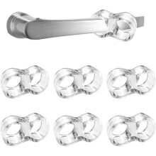 6 Pieces Transparent Silicone Door Handle Bumpers, Non-Toxic PVC Door Stops, Small Protective Wall Guards