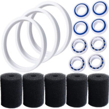 Neumático de repuesto C10C-10 compatible con el limpiafondos Polaris 180 280 360 380 con rodamientos de bolas de rueda C60.