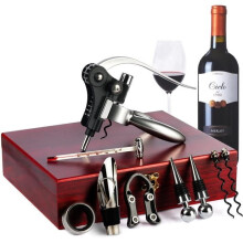 Juego de 9 piezas para abrir botellas de vino, sacacorchos y abridores de botellas con mango de aleación de zinc, accesorios para vino.