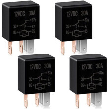 5 Pin 12V 30A Automotive Relay Starter Relay Heavy Duty for Car Engine Accessories Pack of 4