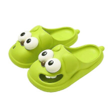 (36-37, Green) "Closed-Toe Slippers Women's Sandals Home Bedroom Non-Slip Summer Beach Big Eyes Dog Soft Cloud Shoes"