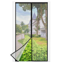 Mosquitera para puerta o ventana, 120 x 220 cm, malla fina negra para uso doméstico.