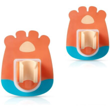 Set di 2 supporti per soffione doccia a tema cartoni animati, in PVC impermeabile, accessori da bagno resistenti da montare a parete.