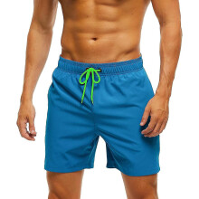 (XXL, Peacock Blue) Men S Swim Trunks With Zip Pocket Waterproof Drying Quick Swimsuit Bathing Shorts With Adjustable Drawstring-n