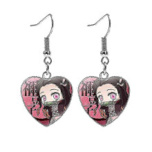 Demon Slayer Anime Earrings Eardrop Stud Gift Cosplay Prop Jewelry