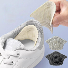 (beige-5mm) 2 Pair Insoles Patch Heel Pads For Sport Shoes Adjustable Size-n