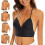 (S, Black) Low Back Bras For Women - Seamless Wire Free Bralette Backless Bras-e 1