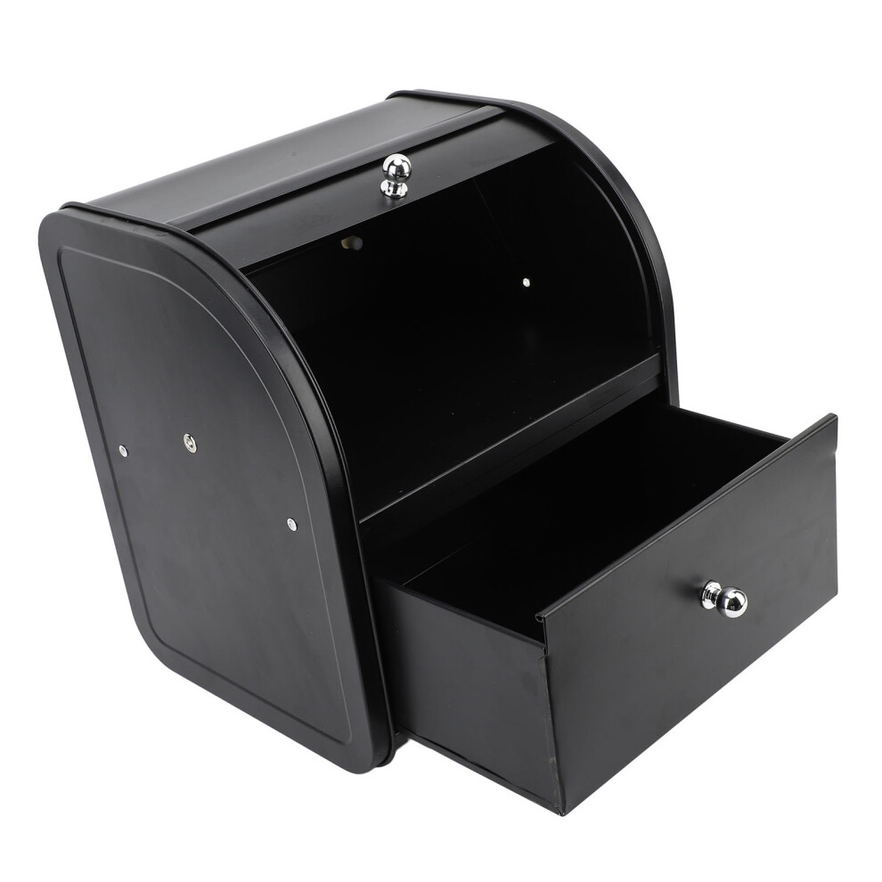 Double Layer Bread Box Black