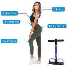 Sxbd Multifunction Tension Rope, 4-tube Elastic Yoga Pedal Puller Resistance Band, Natural Latex Tension Rope Fitness Equipment, Compatible with Abdom