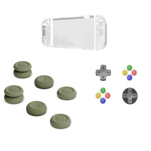 For Switch2 Split Protective Case Joystick Cap+D-Pad Button Cap Set for  2 D-PAD Color Button Cap Accessories