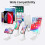 Supporto pieghevole e regolabile per tablet e smartphone, compatto, compatibile con iPad, iPhone e dispositivi Galaxy. 4