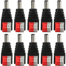 10 pezzi Connettore BNC maschio Cavo coassiale per telecamera di sorveglianza CCTV Terminale Adattatore RCA Spina