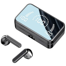 Auricolari in-ear wireless Bluetooth 5.3, cancellazione del rumore ANC/ENC, impermeabili IPX6, 10 ore di autonomia, neri.