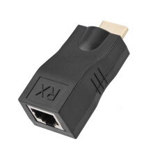 Estensore HDMI da 30 m con 2 porte HDMI e cavo RJ45 Cat6 per una trasmissione del segnale stabile.