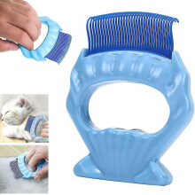 Pet Hair Removal Hair Massage Comb Shell Shape Cat Dog Care Grooming Brush-e