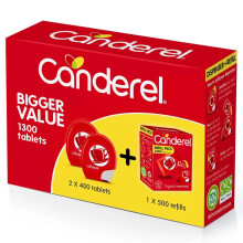 Canderel Sucralose Sweetener Tablets Dispensers & Refill Pack - 1300 Count