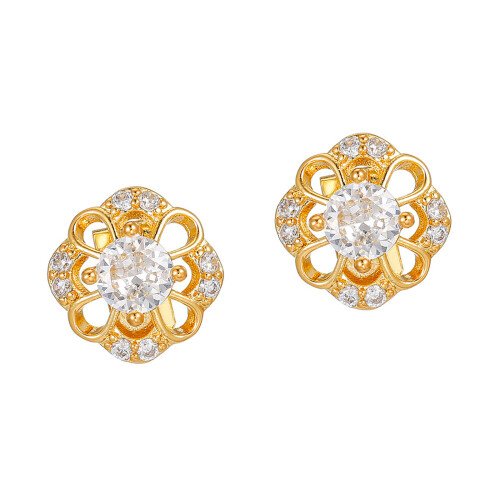 Flower Design Ear Clip Secure Studs Lock For Freeclip 1/2