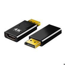 Adaptador DisplayPort para HDMI 4K 60Hz, Preto, Conversor de Vídeo Compacto para Monitor e TV