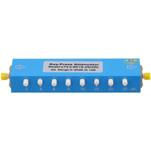 SMA/N Adjustable Attenuator RF Signal Attenuator 0-90dB 2W -4G External Thread Inner Hole for Network Communication