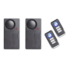 Sistema de alarme antifurto com 2 unidades, alarme de segurança com sensor de movimento ajustável, alta sensibilidade de 110 dB para casa e viagens.
