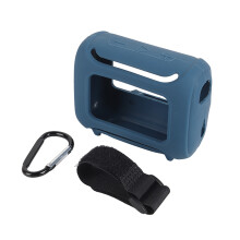 Ergonomic Silicone Cover With Attachment Strap For GO-Navy blue