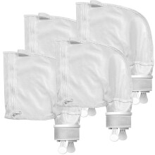 Sacos de filtro reutilizáveis para aspirador de piscina Polaris 280 480, conjunto de 4 sacos de malha de nylon reforçada com fecho de velcro.