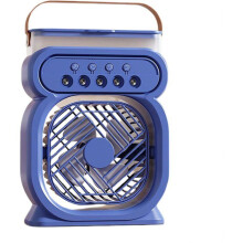 Ventilador Blue Mist para escritório, climatizador silencioso com jato ajustável e função de resfriamento para mesa.