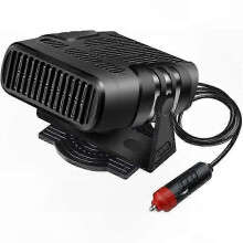 12V Portable Car Heater with 360 Rotation and Low Noise for Quick Defogging and Heating via Cigarette Lighter