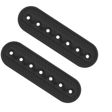 7 Hole Silicone Adjustable Fastener Hat Size Extenders-Black