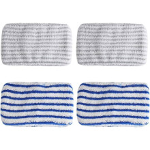 Conjunto de 4 panos de microfibra para limpeza com esfregão a vapor, laváveis à máquina, resistentes e duráveis.